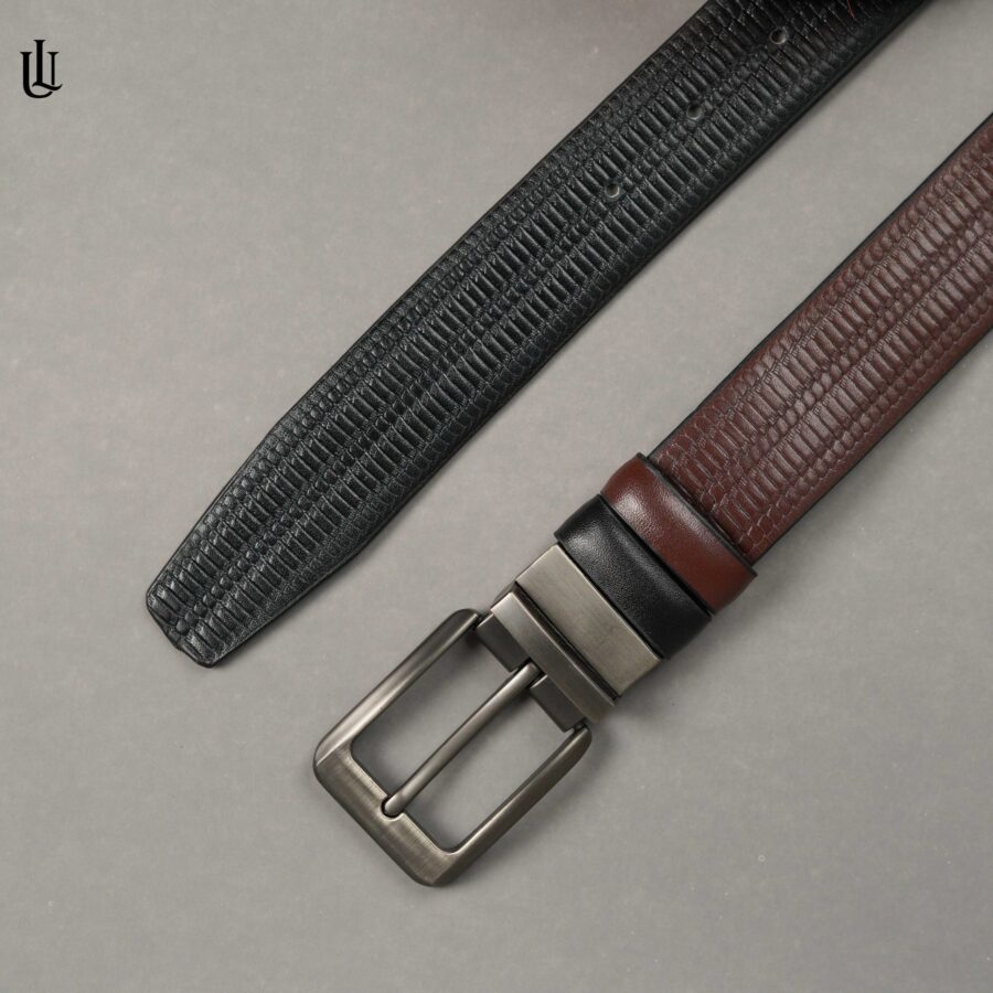 Axel Blocky Pattern Belt - Dual Tone Moving Brockless