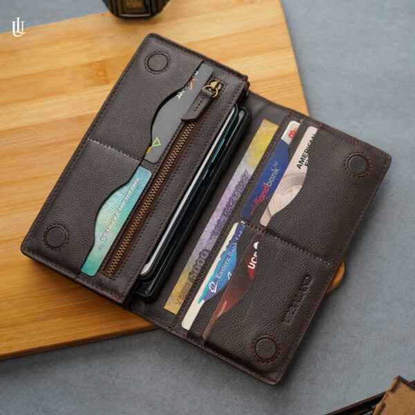 Wane Long Wallet - Chocolate