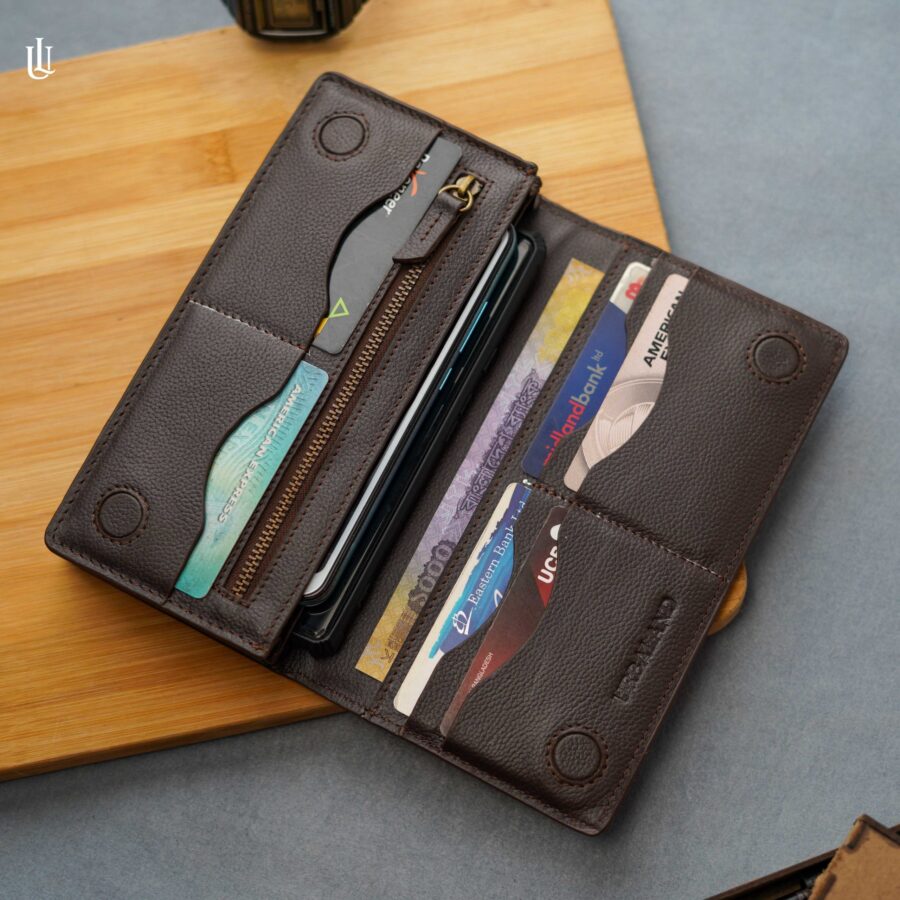 Wane Long Wallet - Chocolate