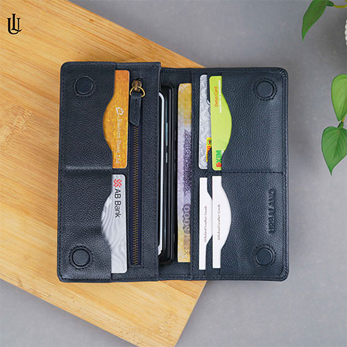 Wane Long Wallet - Navy Blue