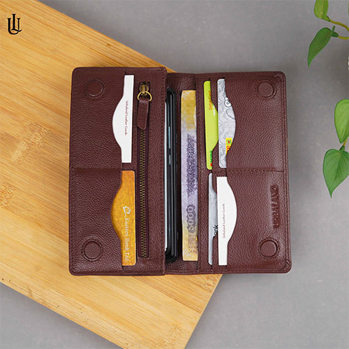 Wane Long Wallet - Red Wine